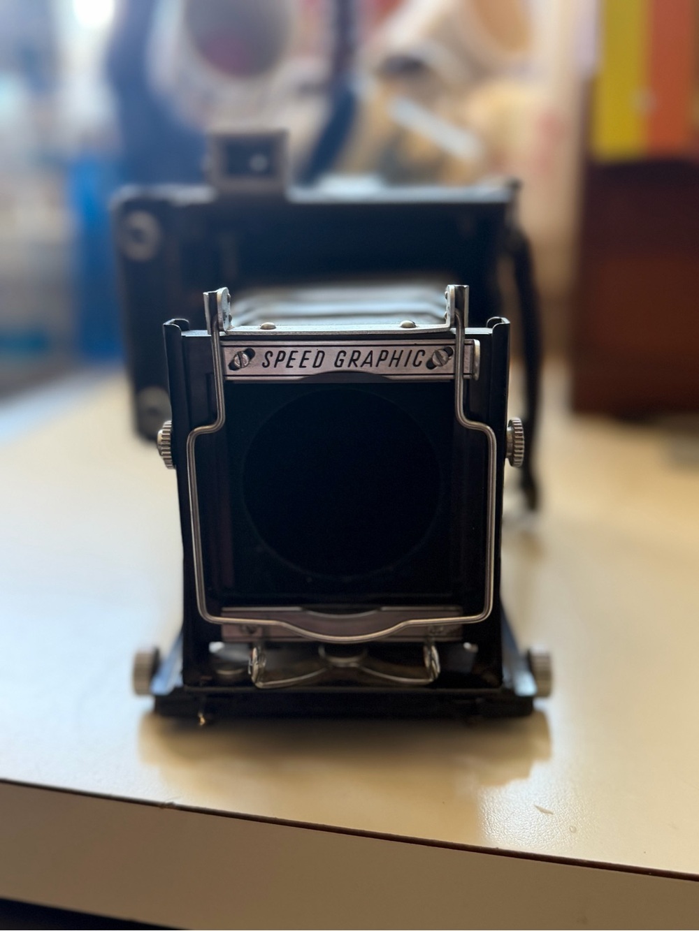 Graflex Speed Graphic 2x3 Vintage Folding Bellows Camera Black